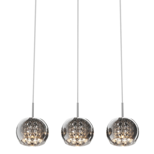 Crystal 3-Light Kitchen Island Pendant