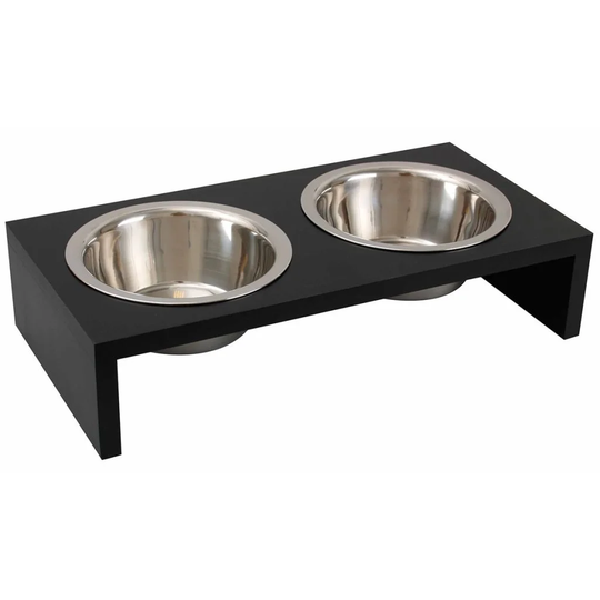Flamingo Double Feeding Bowl KobusHi Anthracite 2 x 650ml