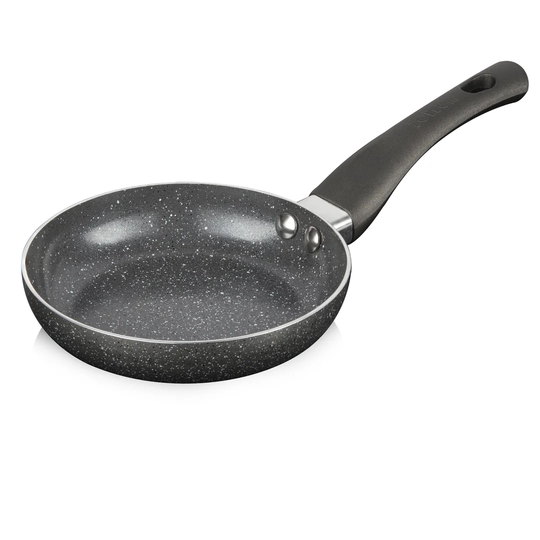 Tower Cerastone T700022 Mini Frying Pan, Non Stick Ceramic Coating, Easy to Clean, Ergonomic Stay-Cool handle, Graphite, 14 cm