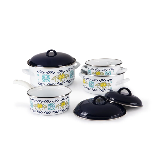 Excelsa Amalfi 7 Piece Enamelware Cookware Set