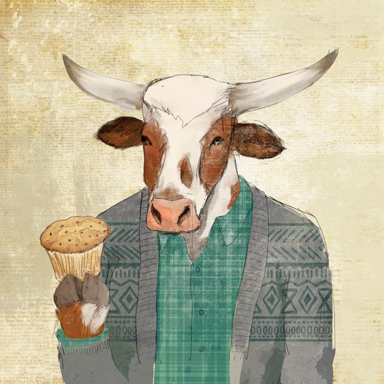Hipster Cow Muffin
