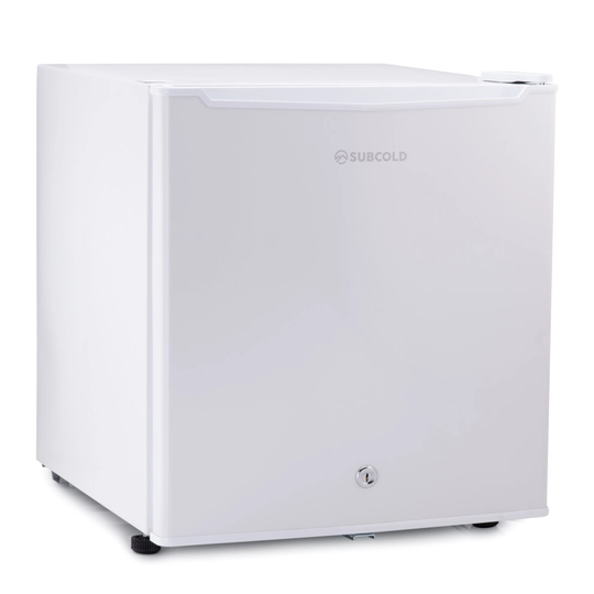 Subcold Eco50 - Mini Fridge White | 50L Table-Top Model | Counter-Top Fridge | Solid Door with Ice-Box | Lock & Key | Low Energy A+