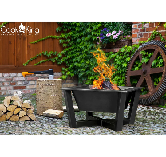 35Cm H x 70Cm W Steel Wood Burning Outdoor Fire Pit