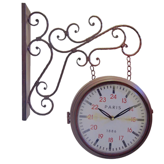 Matt Double Sides Iron Wall Clock
