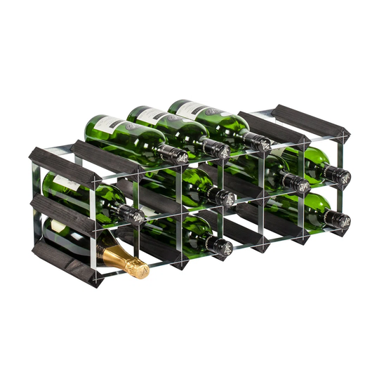 Edmont 18 Bottle Solid Wood Floor Wine Bottle Rack