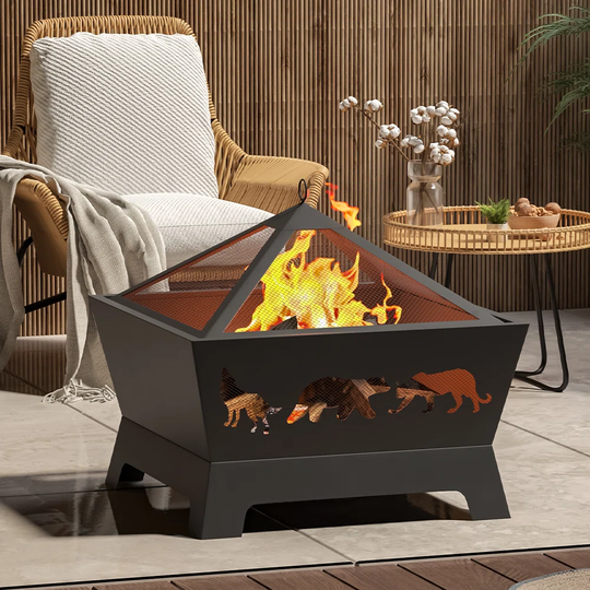 Weesner 60Cm H x 67Cm W Steel Wood Burning Outdoor Fire Pit
