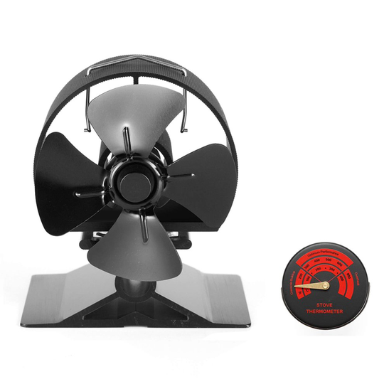 Newest 2020 Model Stove Fan |Small Size Log Burners Fans|Made with Anodized Aluminum |Circular Thickened Baffle Protection Motor Design | Wood Stove