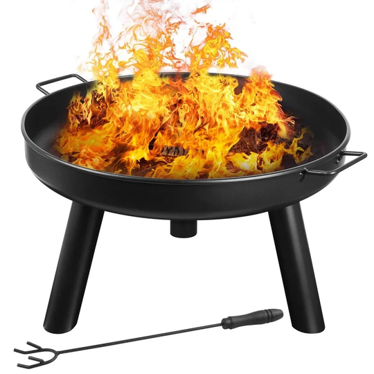 Abrienda 36Cm H x 72Cm W Iron Charcoal Outdoor Fire Pit