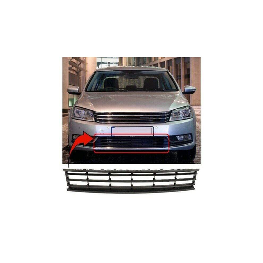 VW Passat B7 2011-2014 Front Bumper Grille Lower Centre Black