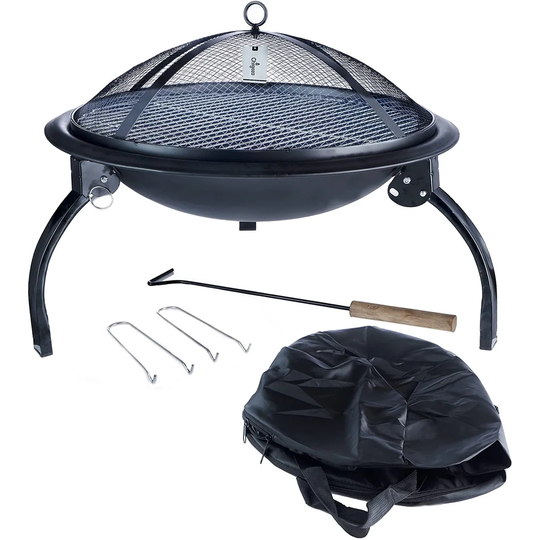 Sonoran 39Cm H x 55Cm W Steel Charcoal Outdoor Fire Pit with Lid