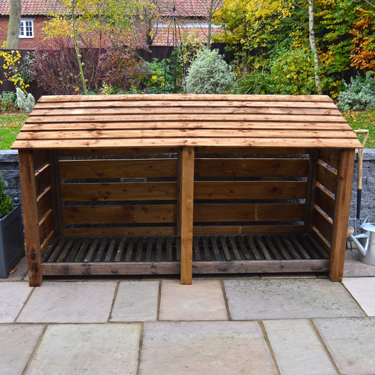 Normanton 230Cm W x 80Cm D Solid Wood Log Store