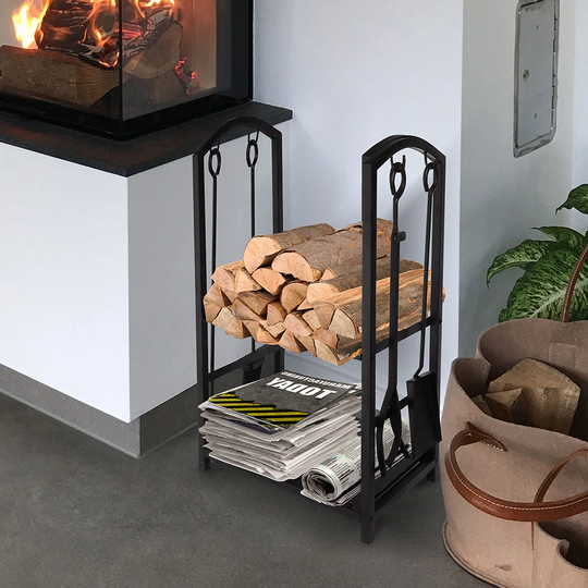 Denn 17.8 Cm W x 11.8Cm D Metal Log Rack