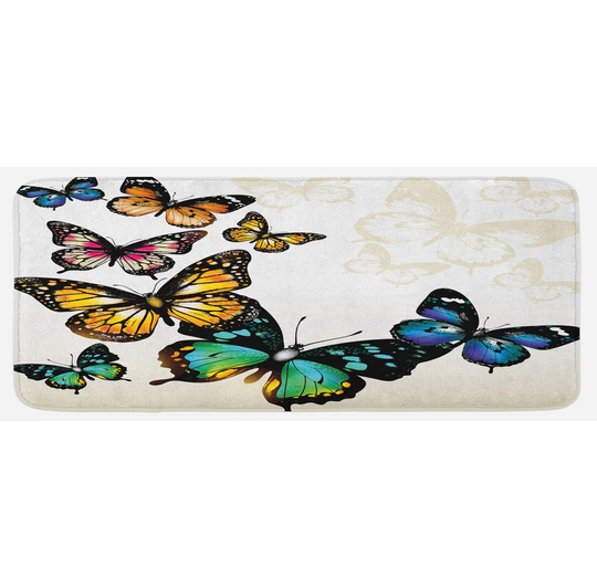 Calvo Butterfly Monarch Shades Ombre Kitchen Mat