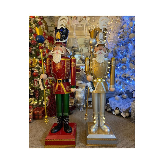 Three Kings In-Lit Giant Nutcracker White & Gold