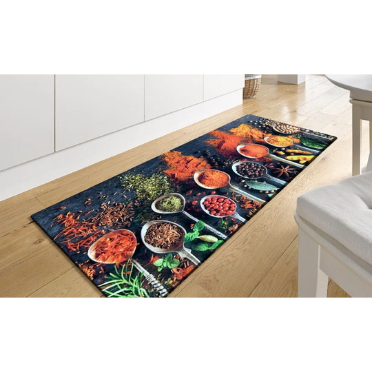 Friedlieb Black/Orange/Green Rug