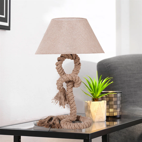 Table Lamp W/ Twisted Rope