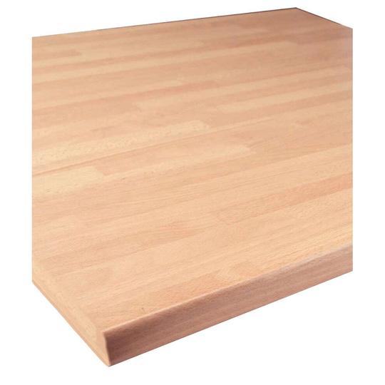 (1000 x 600mm, No Cut) Block Beech Laminate Kitchen Worktop 30mm