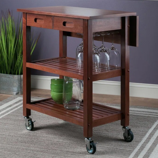 Brees 28.27Cm Kitchen Trolley with Locking Wheels