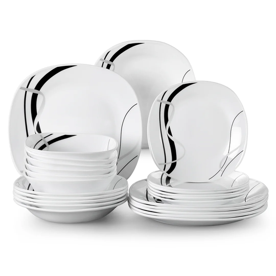 Fionc 24 Piece Dinnerware Set, Service for 6