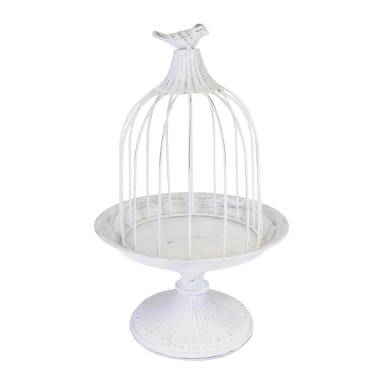 35cm Steel Cake Plate in Antique White