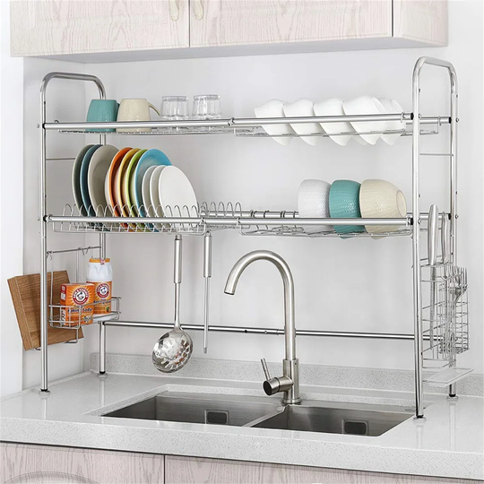 Middleham Adjustable Length 2 Tier over the Sink Dish Rack