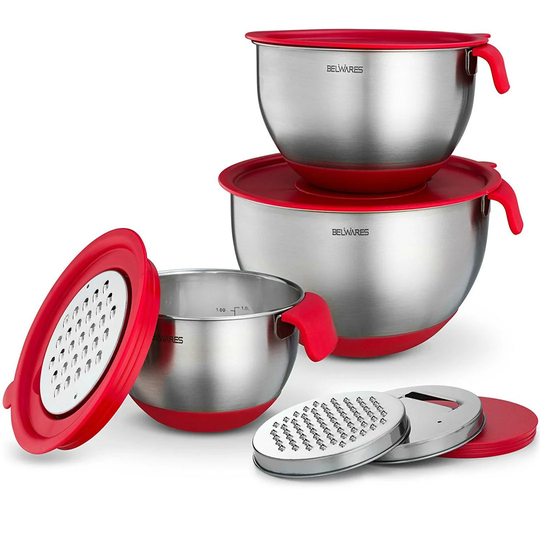 3 Piece Stainless Steel Mixing Bowl Set