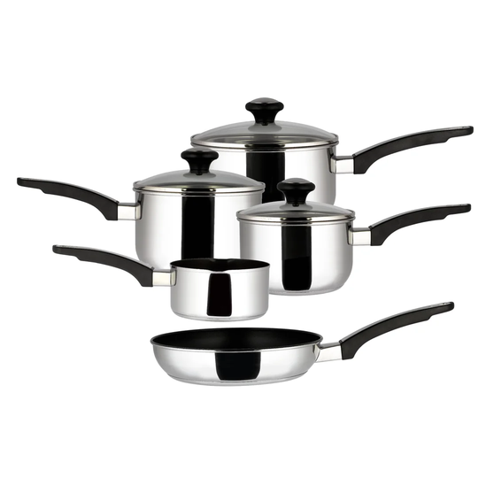Prestige 5 Pieces Stainless Steel Non Stick Cookware Set