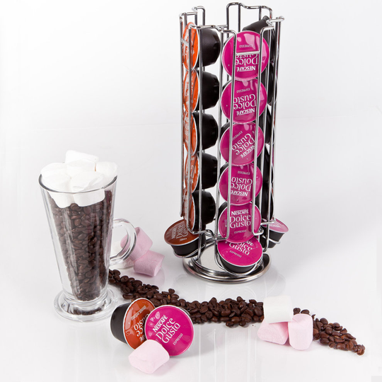 Kabalo Revolving Rotating 24 Coffee Pod Capsule Tower for Dolce Gusto