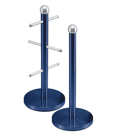 SQ Professional Gems 2 Piece Mug Tree and Kitchen Towel Holder Set