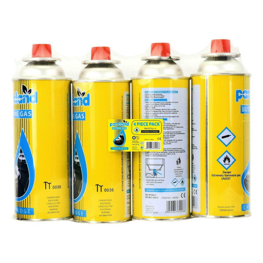(Pack of 4) BUTANE GAS BOTTLES CANISTERS FOR PORTABLE STOVES COOKERS GRILL HEATERS CHEF WAND