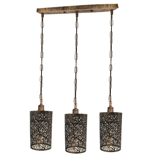 Achillefs 3-Light Kitchen Island Drum Pendant