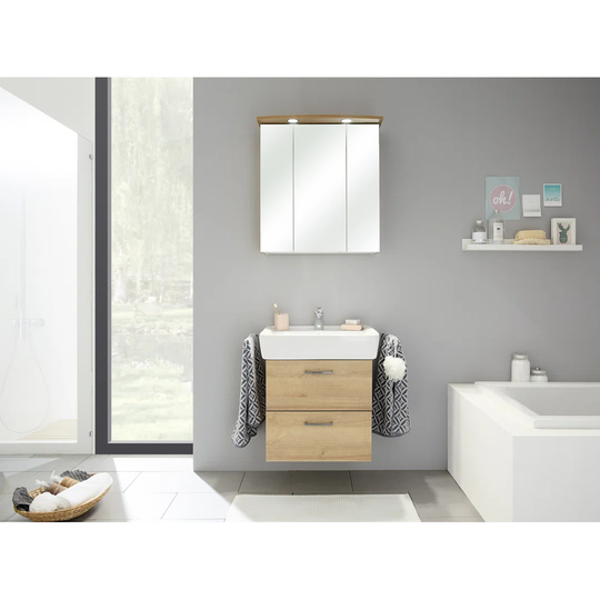 60 cm breiter wandmontierter Einzelwaschtisch Quickset 919