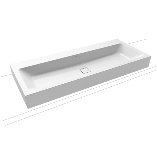 White Steel Enamel Rectangular Wall Hung Basin Bathroom Sink