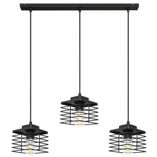 Elkin 3-Light Kitchen Island Square Pendant