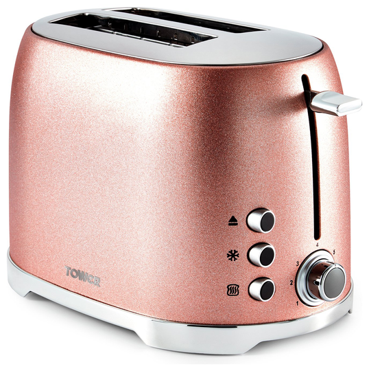 Tower T20029BP Glitz 2 Slice Toaster - Pink