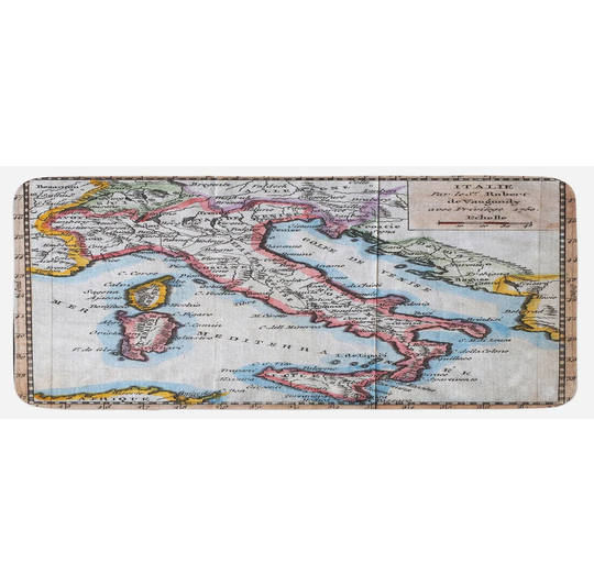 Reanna Wanderlust Old Italy Map Kitchen Mat