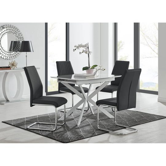 Chowchilla 100 Extending Dining Table And 4 Chairs
