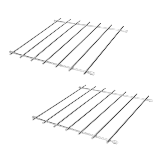 Stainless Steel Trivets Set of 2 Cooling Rack Worktop Protector Pan Stand M&W