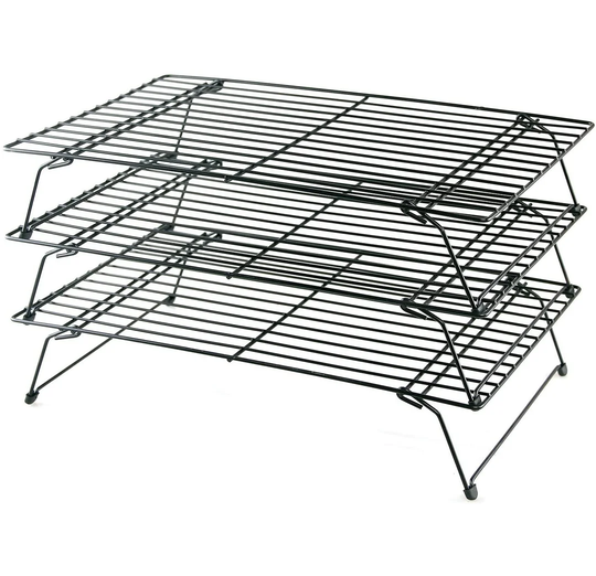 Top Home SolutionsÂ 3 Tier Stackable Cooling Baking Cake Biscuit Tray Rack Space Saving Cake Stand