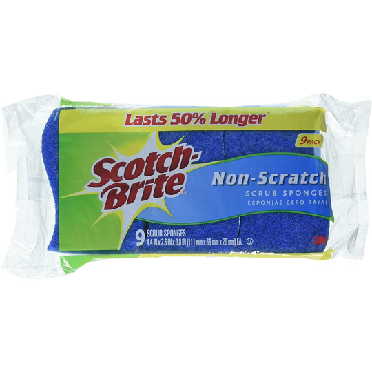 Scotch Brite 9 Pack Non-Scratch Scrub Sponges