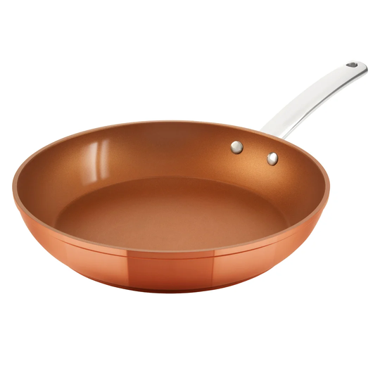 Tower Copper Forged Induction Frying Pan, Non Stick Ceramic Coating, Easy to Clean, Dishwasher Safe, 24 cm