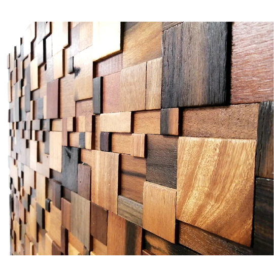 Reclaimed Wooden Mosaic Tiles