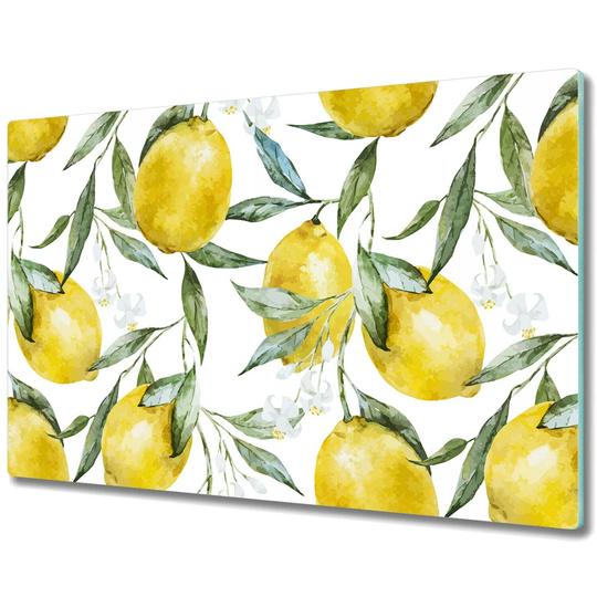 Attica Tempered Glass Lemons Chopping Board