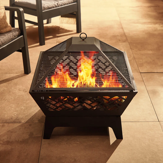 58cm H x 63cm W Steel Outdoor Fire Pit