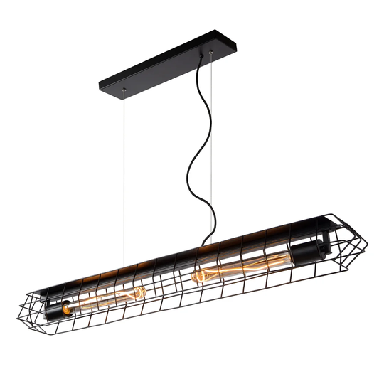 Lattice 2-Light Kitchen Island Rectangle Pendant
