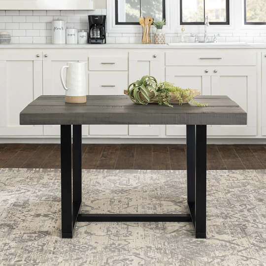 Kersh Solid Wood Trestle Dining Table