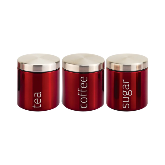 SQ Professional Gems 3 Piece Coffee, Tea, & Sugar Jar Sets