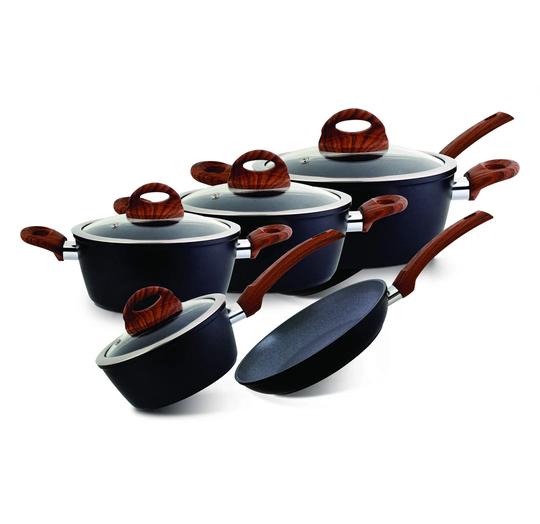 Belfry Kitchen Shaver 9 Pieces Aluminium Non Stick Cookware Set