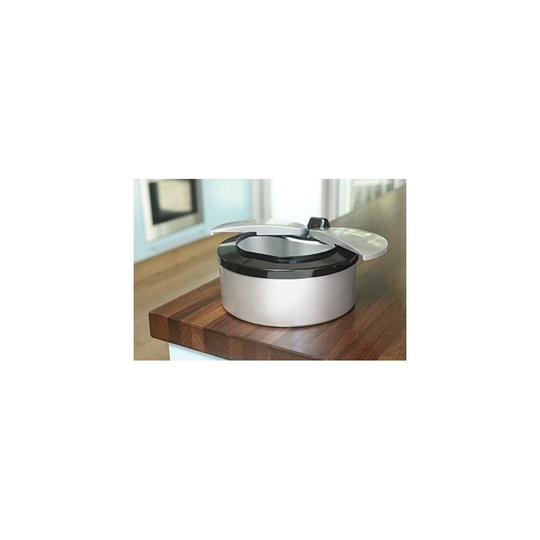 Hands-touch-pedal-free, mini 2l kitchen sink worktop recycling food waste rubbish caddy, motion sensor bin Touchless automatic opening and closin