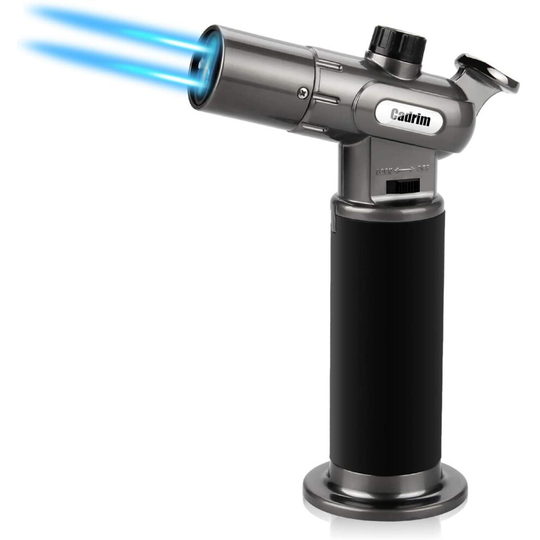 Kitchen Blow Torch 1300°C Dual Adjustable Flame Refillable Butane BBQ Grill Chefs Cooking Blowtorch Lighter with Safety Lock